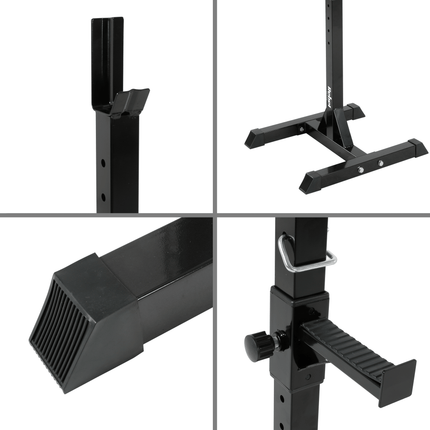 Rebel Active Verstelbare Halterstandaard - Stabiliteit Veiligheid Krachttraining - 105-160 cm - 1 Set van 2 Stuks