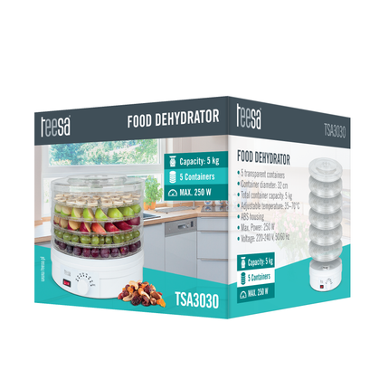 Teesa TSA3030 Voedseldroger 5 kg wit