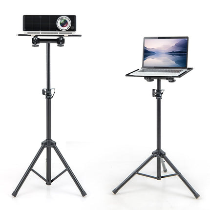 Trendmix Driepoot Projector Statief Met Instelbare Hoogte En Kantelbaar Blad - Laptop - Projector - Muziek - Tablet - 70-118,5CM Zwart