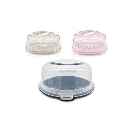 Dunya Lock & Fresh Ronde Taartdoos – Taart Bewaardoos 30 cm – Met Handvat & Vergrendeling – BPA-vrij – Vershouddoos & Snijhulp voor 12 Stukken