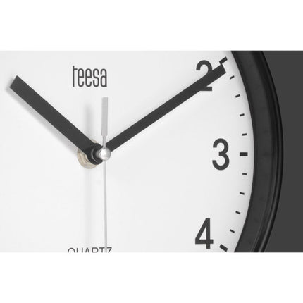 Teesa TSA0038B Wandklok 20 cm zwart