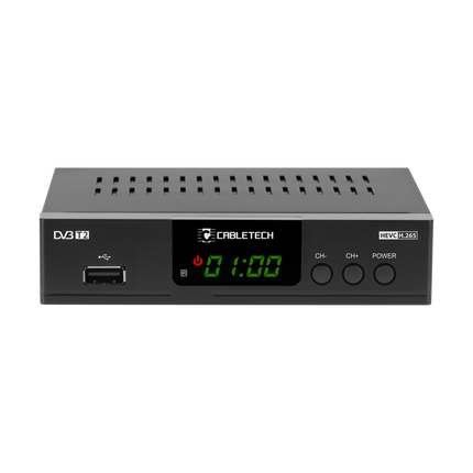 Cabletech DVB-T2 H.265 HEVC tuner ideaal voor ontvangst van het nieuwe DVB-T2 signaal - TV-ontvanger