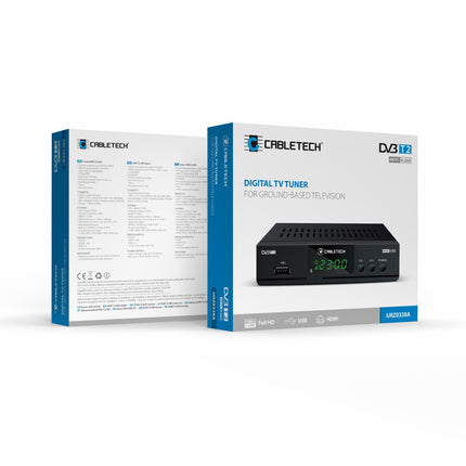 Cabletech DVB-T2 H.265 HEVC tuner ideaal voor ontvangst van het nieuwe DVB-T2 signaal - TV-ontvanger