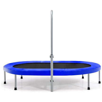 Trendmix XL Dubbele Fitness Trampoline voor 2 personen - 150 kg belasting - Opvouwbare Mini Trampoline Met Verstelbare Leuning - Voor volwassenen en kinderen - 154 x 89 x 92-132 cm - Blauw
