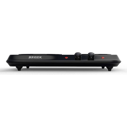 BROCK 2-Pits Infrarood Elektrische Kookplaat – 1200 + 800W – Glazen Platen – Compact & Krachtig – Zwart