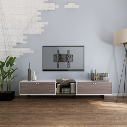 Cabletech Universele Televisie Muurbeugel voor LED LCD TV van 23'' tot 42'' Inch - Verticaal Instelbaar - Max Belastbaar Gewicht 30 kg
