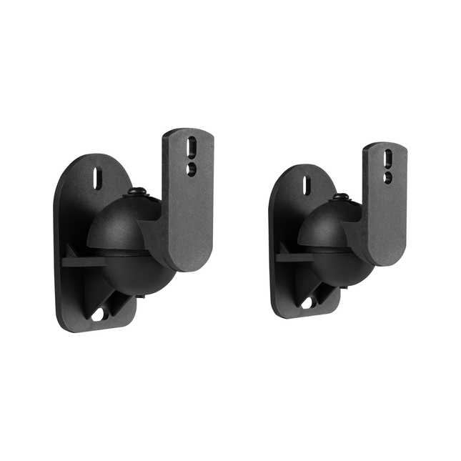 Cabletech Luidspreker Muur Montage Muurbeugel Set van 2 - Zwenk En Kantelbaar - Max Belastbaar Gewicht 3.5 Kg - Zwart
