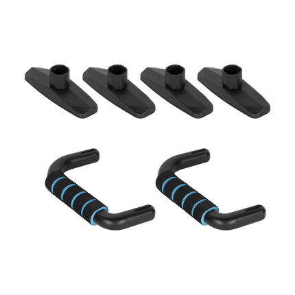 Rebel Active Fitness Push-up Handvatten Set Van 2 - Push Up Bars Opdruksteunen Foam Handvaten Antislip - Zwart