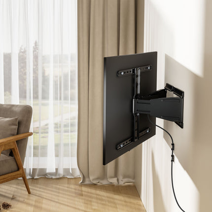 Krüger & Matz TV Muurbeugel - Ultra Slim Universele Verstelbare Televisie Beugel Voor LED LCD TV Van 37 Tot 75 Inch - Max 50 Kg