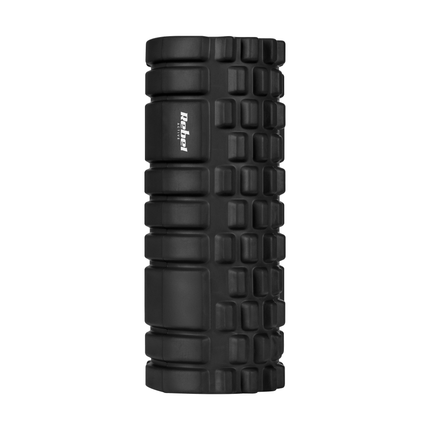 Rebel Active Foam Massagerol Met Triggerpoint Yoga 14 x 33cm - EVA Materiaal Foamroller Fitness Massage Roller Zwart