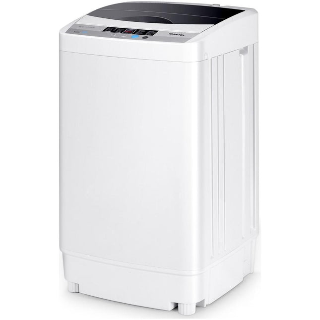 Costway Volautomatische Mini Wasmachine met Pomp, Display en centrifuge 4,5 kg - Mini Camping Wasmachine  -  Grijs 50 × 50 × 85 cm