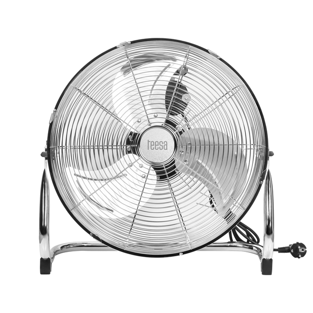 Teesa Vloerventilator 40 cm – Krachtige 50W Compacte Vloerventilator met 3 Snelheden, 90° Oscillatie en Kantelbare Kop – Geruisarme Luchtcirculatie voor Thuis, Werkplaats of Kantoor