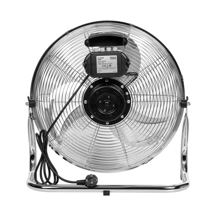 Teesa Vloerventilator 40 cm – Krachtige 50W Compacte Vloerventilator met 3 Snelheden, 90° Oscillatie en Kantelbare Kop – Geruisarme Luchtcirculatie voor Thuis, Werkplaats of Kantoor