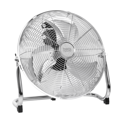 Teesa Vloerventilator 40 cm – Krachtige 50W Compacte Vloerventilator met 3 Snelheden, 90° Oscillatie en Kantelbare Kop – Geruisarme Luchtcirculatie voor Thuis, Werkplaats of Kantoor