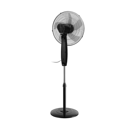 Teesa Staande Ventilator met Afstandsbediening – 16 Inch – Zwart – 3 Snelheden – 90° Oscillatie – Timer & Touchscreen