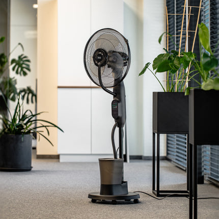 Teesa Staande Ventilator Met Verstuiver En 3 Modi - Mistventilator - Inclusief Afstandsbediening - Vernevelingsfunctie Zwart