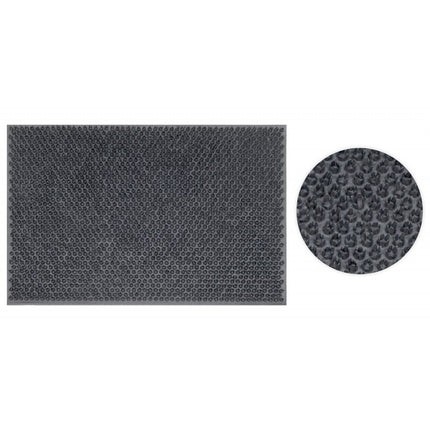 Tragar Deurmat Rubber 40 x 60 cm – Grijs – Antislip Buitenmat – Slijtvast & Weerbestendig
