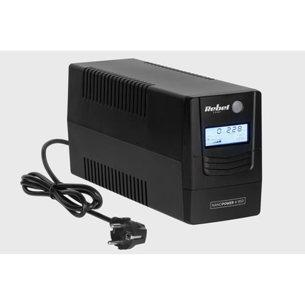 REBEL UPS 850VA – LCD – Noodstroomvoorziening voor PC, Router & Modem – USB – ViewPower