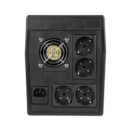 UPS Noodstroomvoorziening 1500VA / 900W – Offline UPS – 4 Stopcontacten – AVR – Zwart
