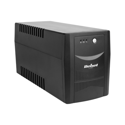 UPS Noodstroomvoorziening 2000VA / 1200W – Offline UPS – 4 Stopcontacten – AVR – Zwart