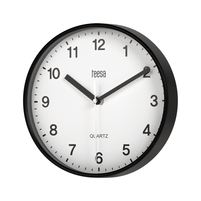 Teesa TSA0038B Wandklok 20 cm zwart