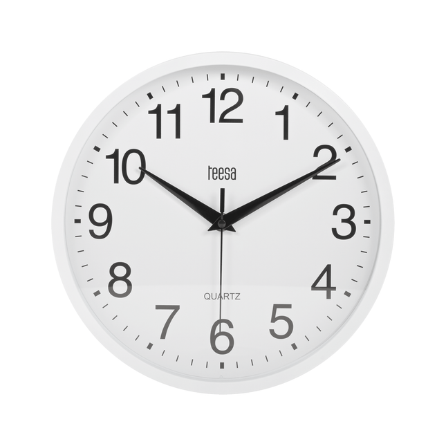 Teesa TSA0037 Wandklok 25 cm wit