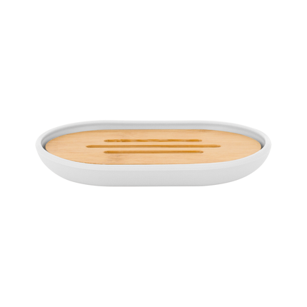 Teesa TSA0400-W 6 delige bamboe badkamer accessoires set wit