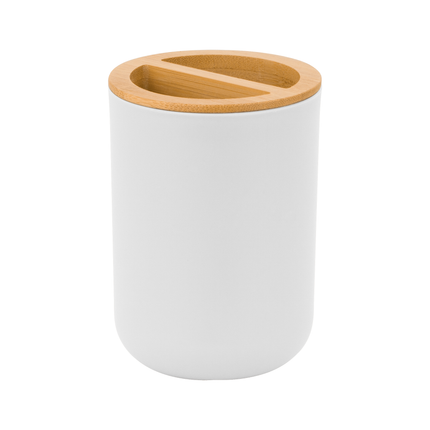 Teesa TSA0400-W 6 delige bamboe badkamer accessoires set wit