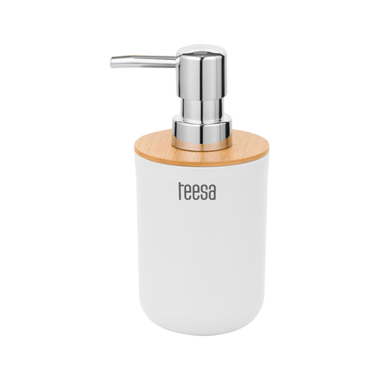 Teesa TSA0400-W 6 delige bamboe badkamer accessoires set wit