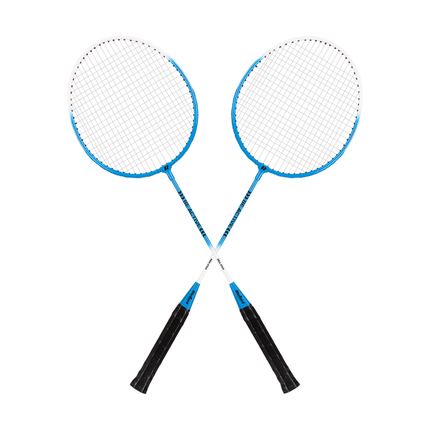 Rebel Active Complete Badminton Set - Opvouwbaar Draagbaar Badmintonnet - Snel Op te Zetten - Met Draagtas - Blauw