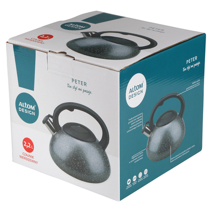 Altom Design Peter fluitketel RVS mat antraciet 2.2 Liter - ook geschikt voor inductie