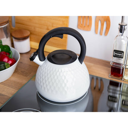 Altom Design Logan fluitketel RVS mat wit 2.7 Liter - ook geschikt voor inductie
