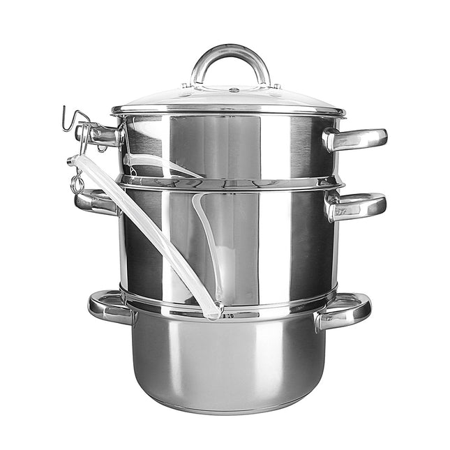 Altom Design professionele 6-delige sapcentrifuge pan/ juicer voor op het fornuis 5L RVS