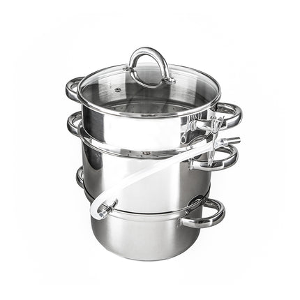 Altom Design professionele 6-delige sapcentrifuge pan/ juicer voor op het fornuis 5L RVS