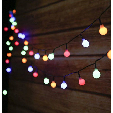 Tuinverlichting lichtslinger 6,7m op zonne-energie 50 LED - met 8 Standen - IP44 - solar - mulit-color