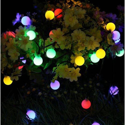 Tuinverlichting lichtslinger 6,7m op zonne-energie 50 LED - met 8 Standen - IP44 - solar - mulit-color