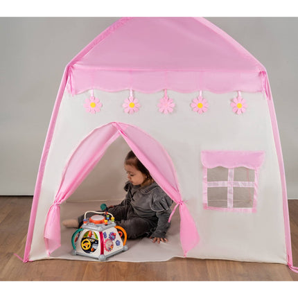 Kruzzel speeltent / kindertent XL met LED verlichting wit / roze