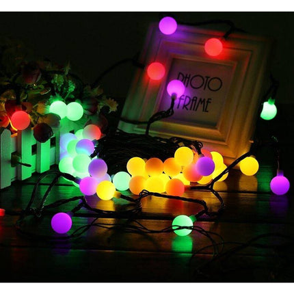 Tuinverlichting lichtslinger 6,7m op zonne-energie 50 LED - met 8 Standen - IP44 - solar - mulit-color