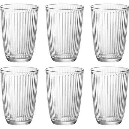 Bormioli Rocco Line serie longdrink glazen set van 6 390 ml