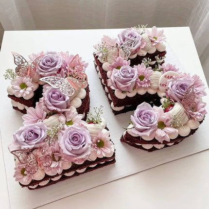 Cake topper decoratie vlinders - muur decoratie met plakkers 12 stuks rood VL-02