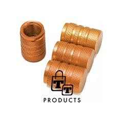 TT-products ventieldoppen 3-rings Orange aluminium 4 stuks oranje TT-products