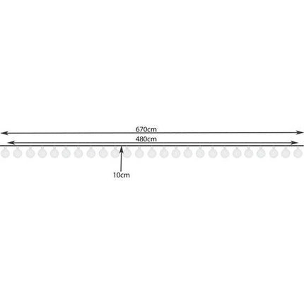 Tuinverlichting lichtslinger 6,7m op zonne-energie 50 LED - met 8 Standen - IP44 - solar - mulit-color