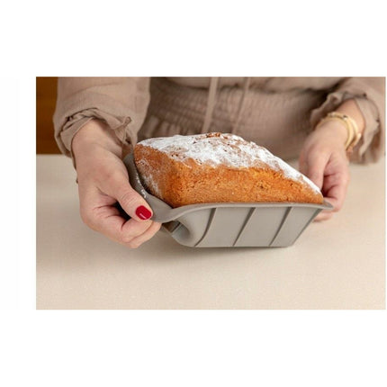 Florina Anide siliconen cakevorm / bakvorm 24.5 x 13.5 x 6 cm taupe