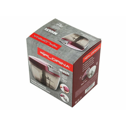 Florina multi smart groente snijder met trekkoord 400 ml rood