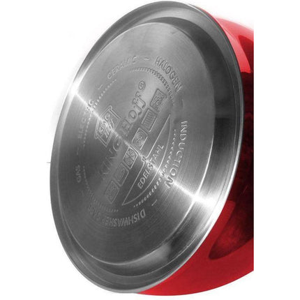 King Hoff KH-1212 fluitketel RVS metallic rood 3.4 Liter - ook geschikt voor inductie