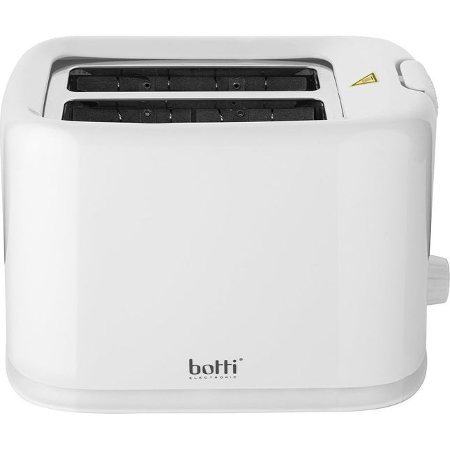 Botti Crosti Broodrooster – 2 Sneetjes – 800W – Wit – Compacte Toaster met 7 Bruiningsstanden – Ideaal voor Thuisgebruik – Duurzaam en Stijlvol