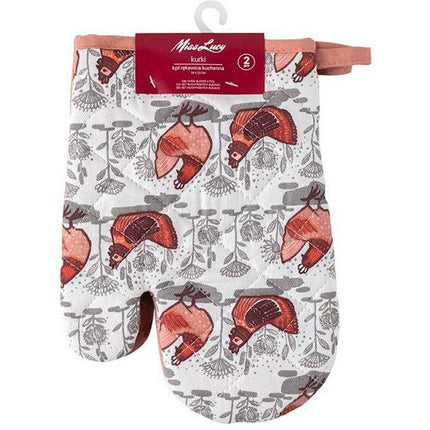 Miss Lucy Kurki ovenhandschoenen set van 2 stuks 18 x 25 cm