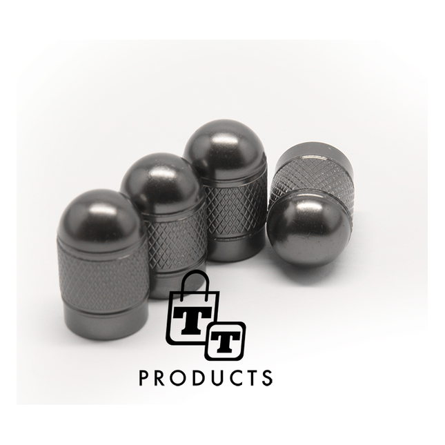 TT-products ventieldoppen Grey Bullets aluminium 4 stuks grijs