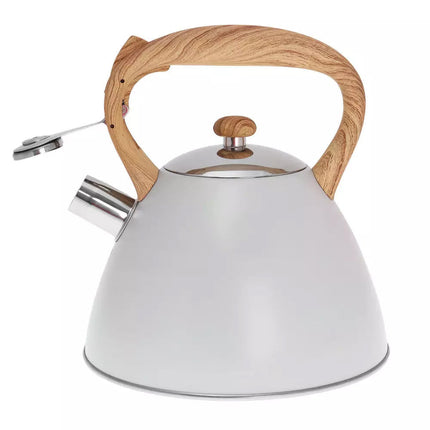 Klausberg KB-7264 fluitketel RVS mat lichtgrijs 3 Liter - ook geschikt voor inductie