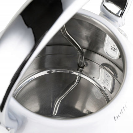 Botti Royal Line professionele waterkoker met thermometer klassiek design 1.7L 2200W wit/zilver